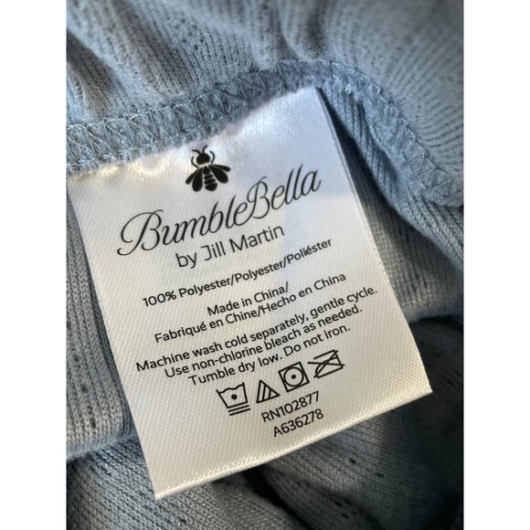 Bumblebella by Jill Martin Dreamy Pointelle Tank & Pant Set Small Denim Wash NEW - Picture 4 of 6